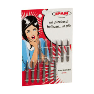 Pinzetta inox Solingen 95 mm Punta retta display da  12 Pz - immagine 1