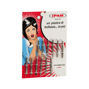 Pinzetta nichelata Solingen 90 mm Punta Piegata Assortita display da pz.12 - immagine 1
